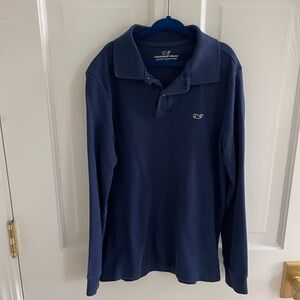 Vineyard Vines Boys' Heritage Long sleeve Pique Polo